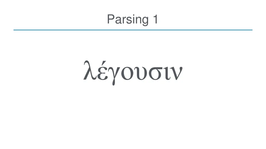parsing 1