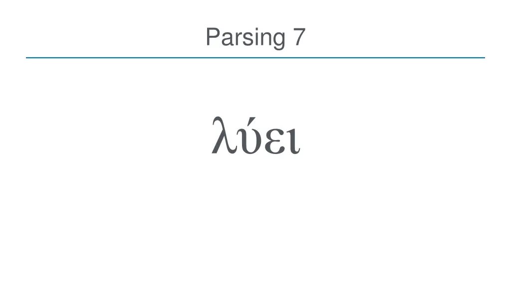 parsing 7