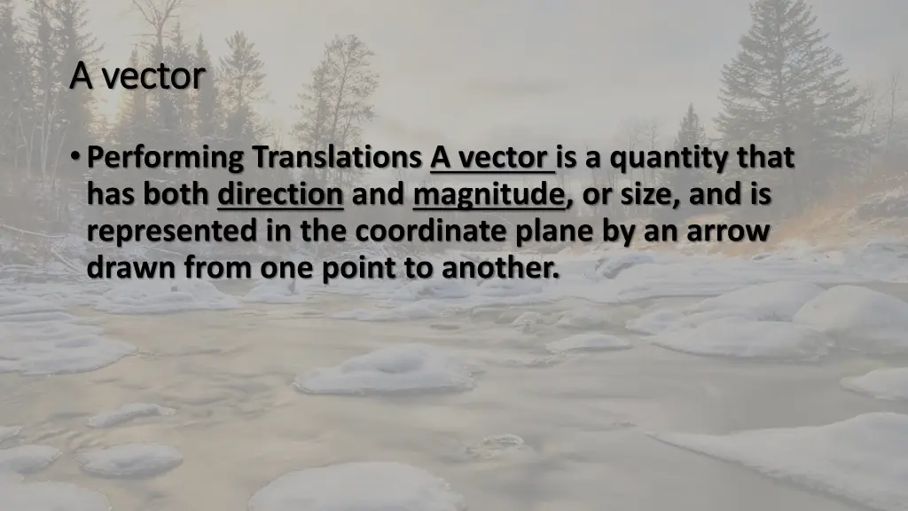a vector a vector