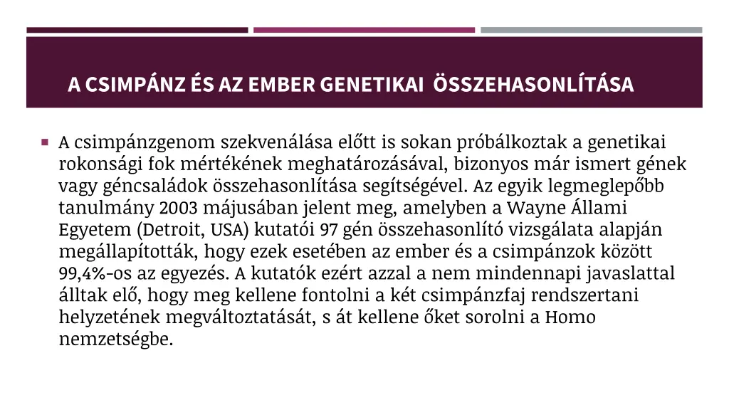 a csimp nz s az ember genetikai sszehasonl t sa