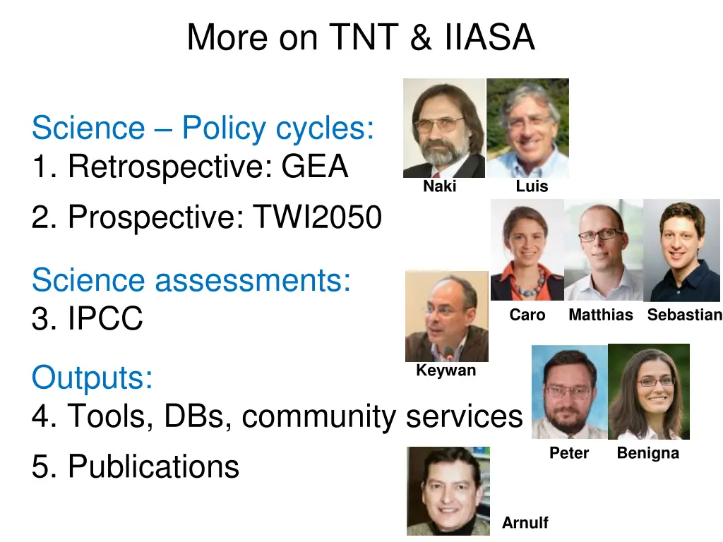 more on tnt iiasa