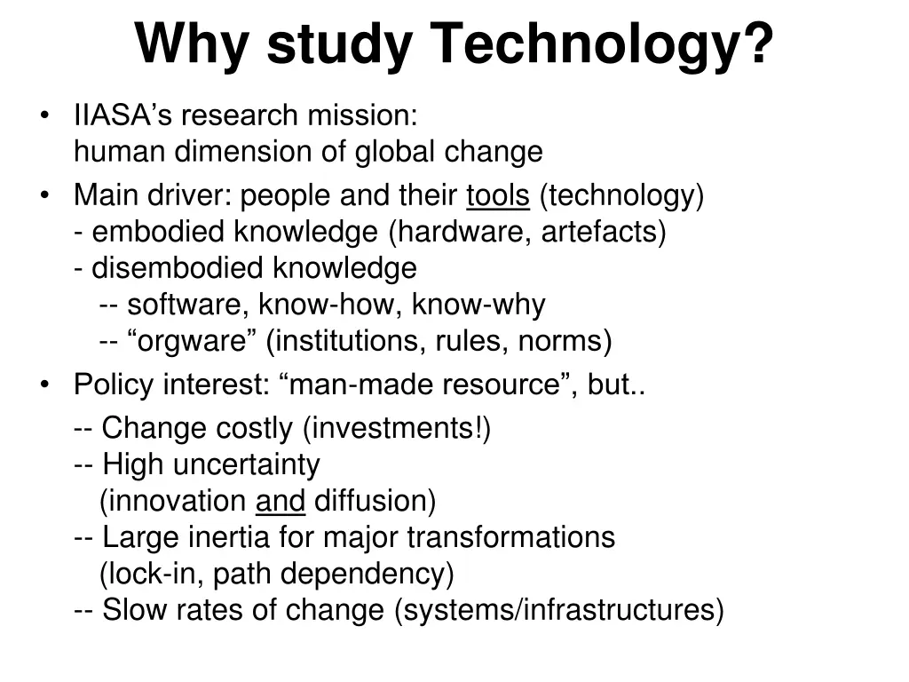 why study technology