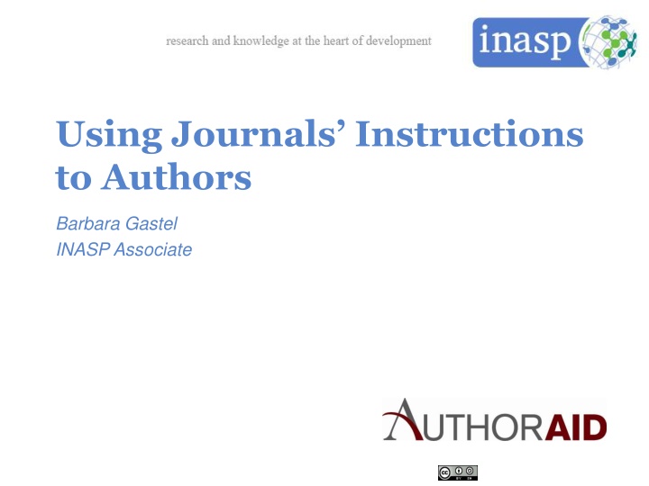 using journals instructions to authors
