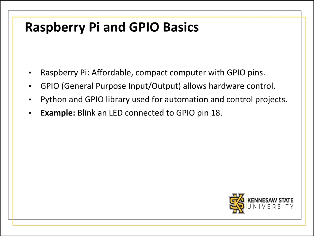 raspberry pi and gpio basics