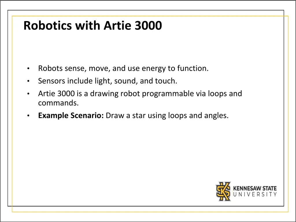 robotics with artie 3000