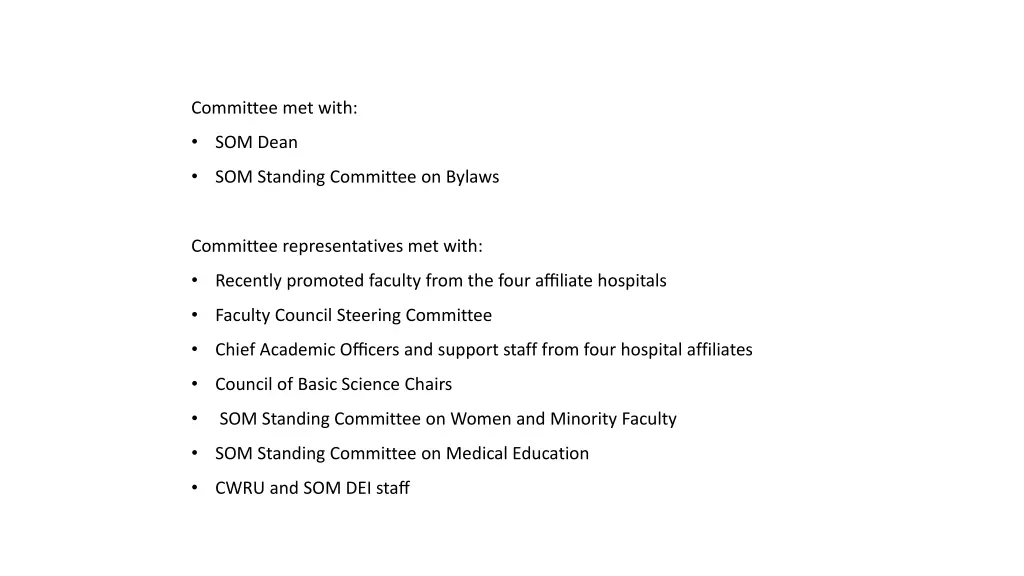 committee met with