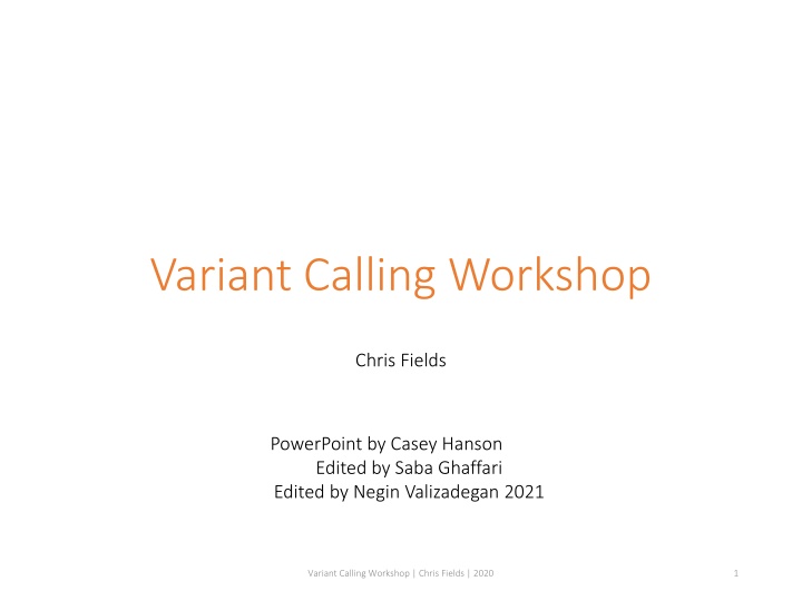 variant calling workshop