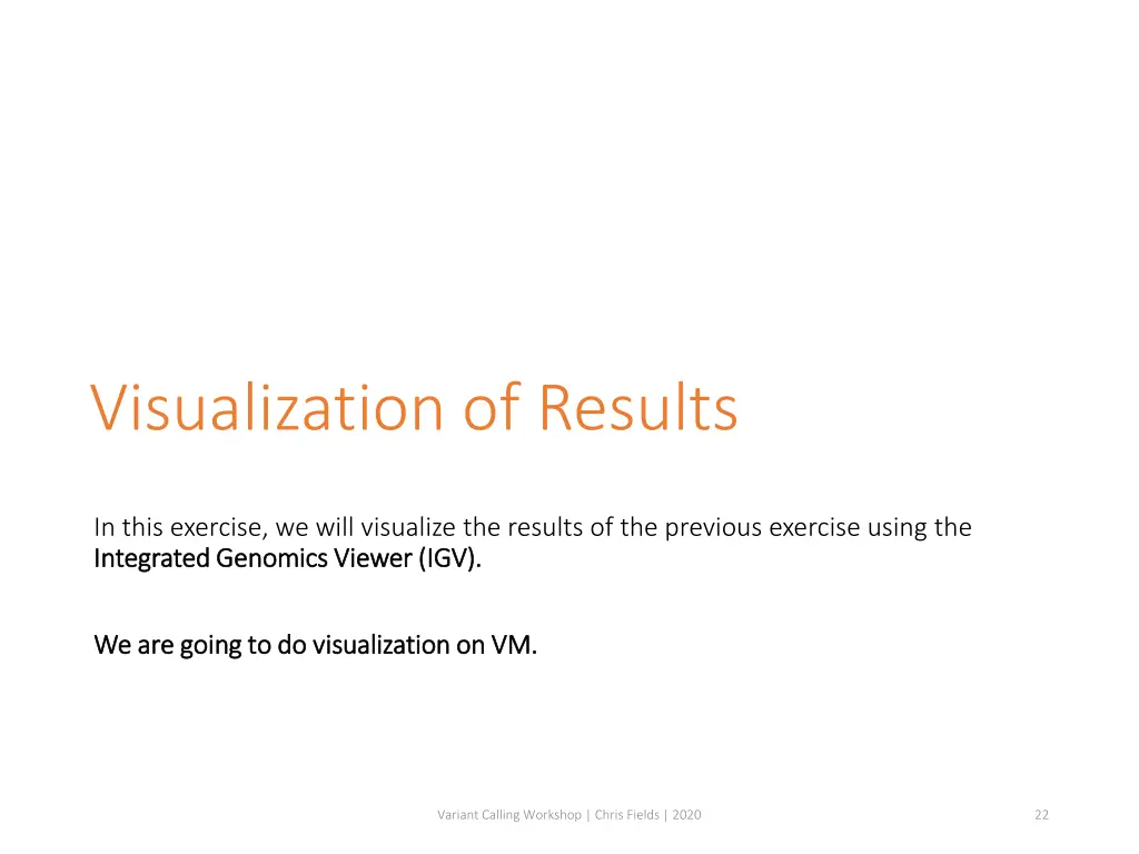 visualization of results
