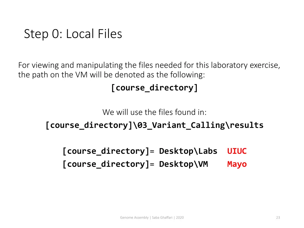 step 0 local files