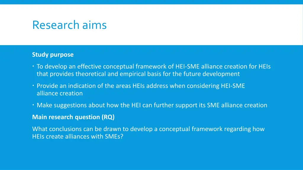 research aims
