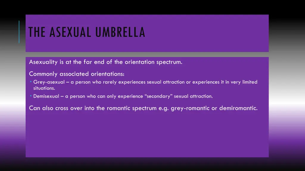 the asexual umbrella