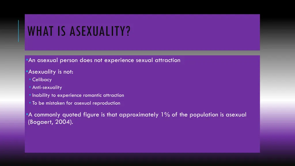 what is asexuality