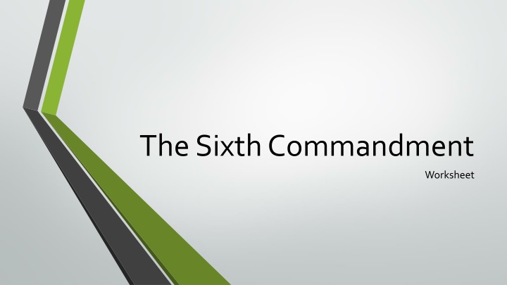 the sixth commandment