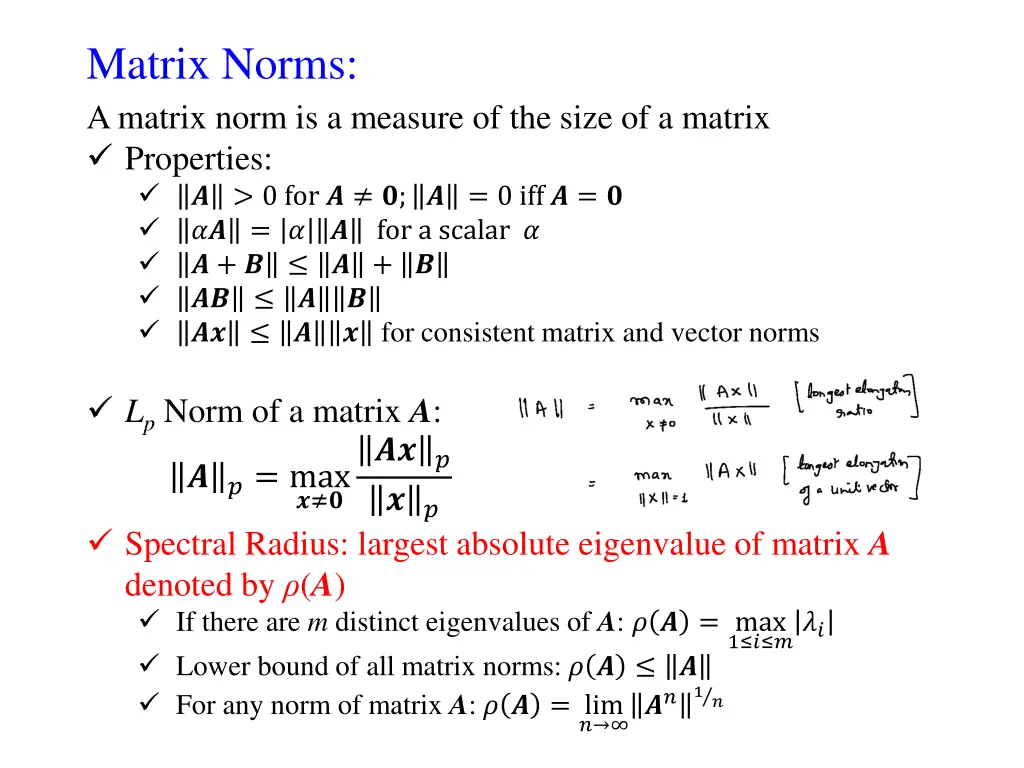 matrix norms a matrix norm is a measure