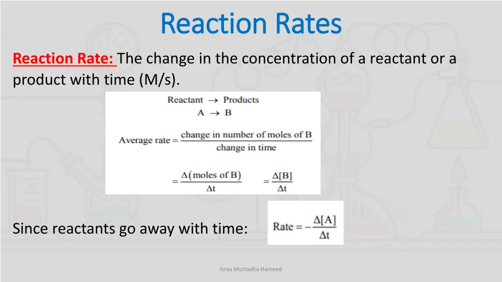 reaction rates reaction rates