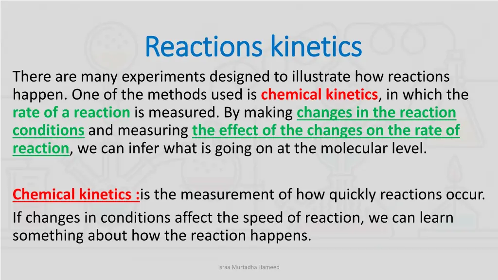 reactions kinetics reactions kinetics 1