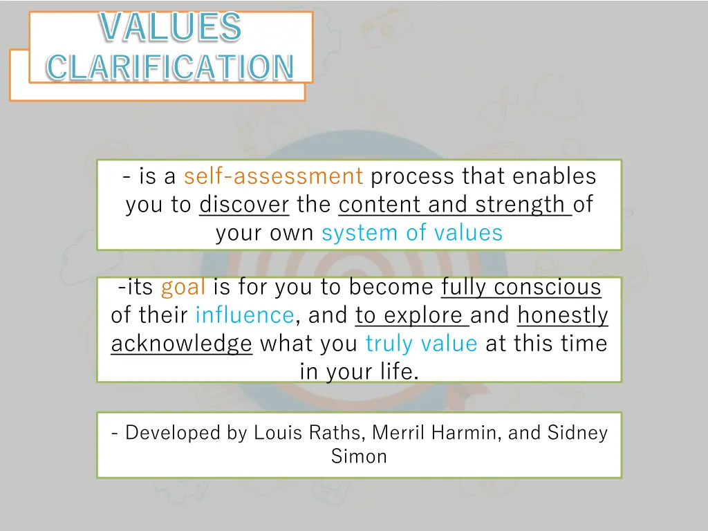 values clarification 1