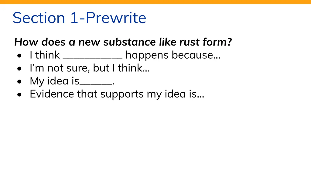 section 1 prewrite
