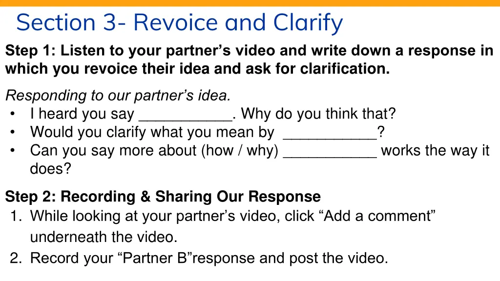 section 3 revoice and clarify