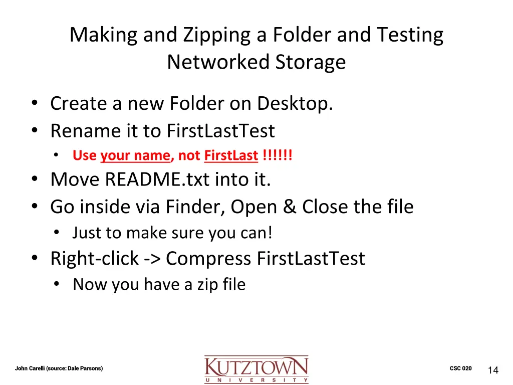 making and zipping a folder and testing networked