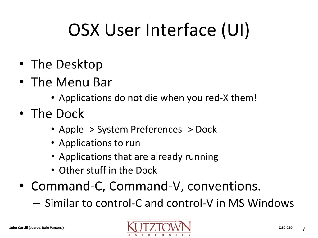 osx user interface ui
