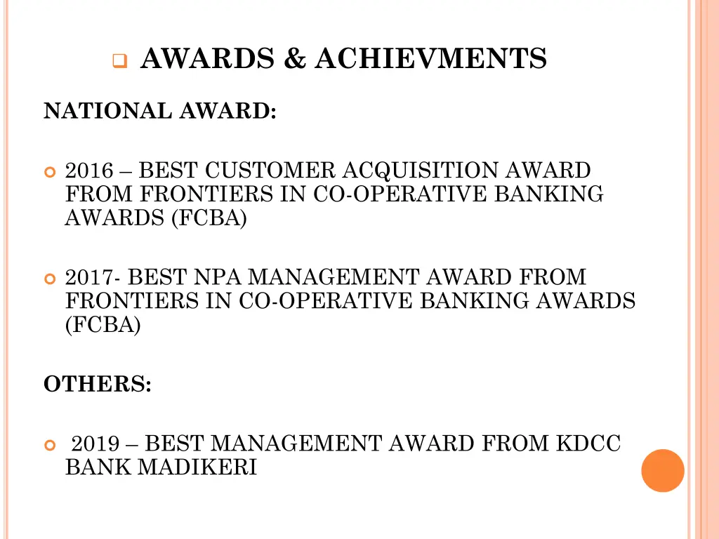 awards achievments