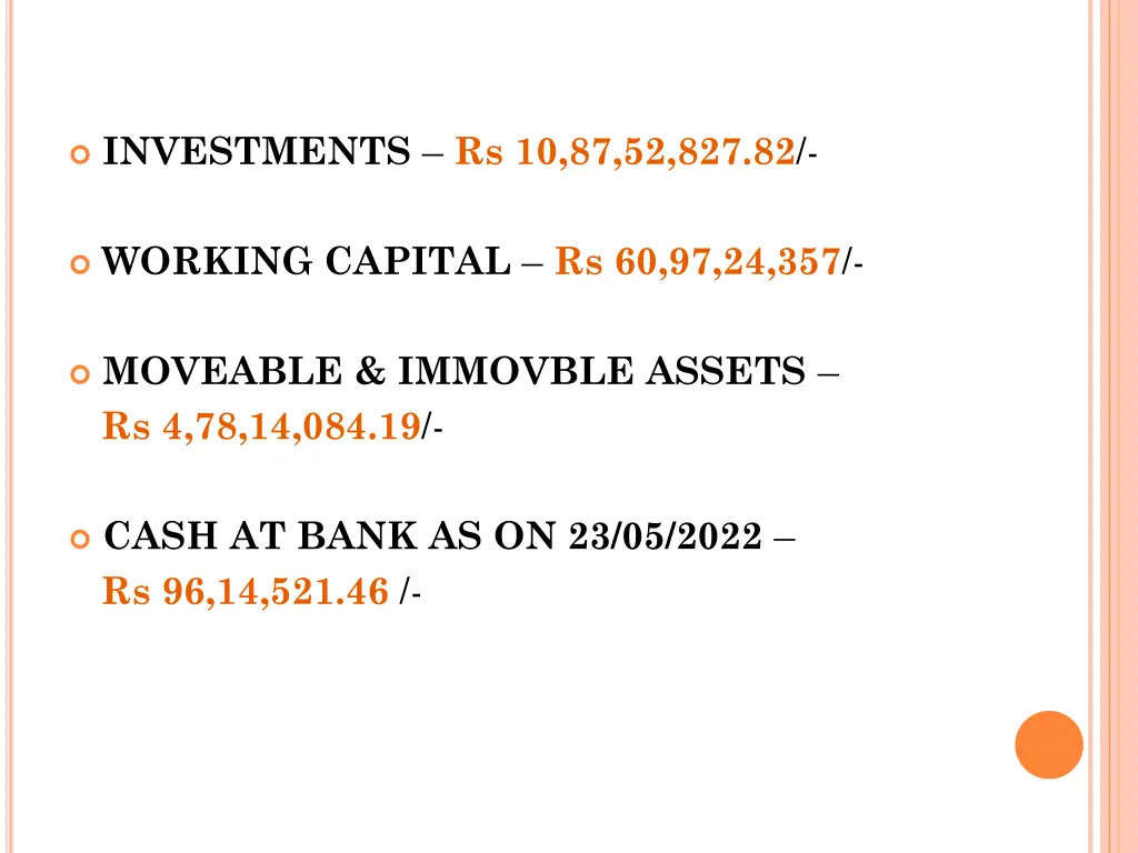 investments rs 10 87 52 827 82