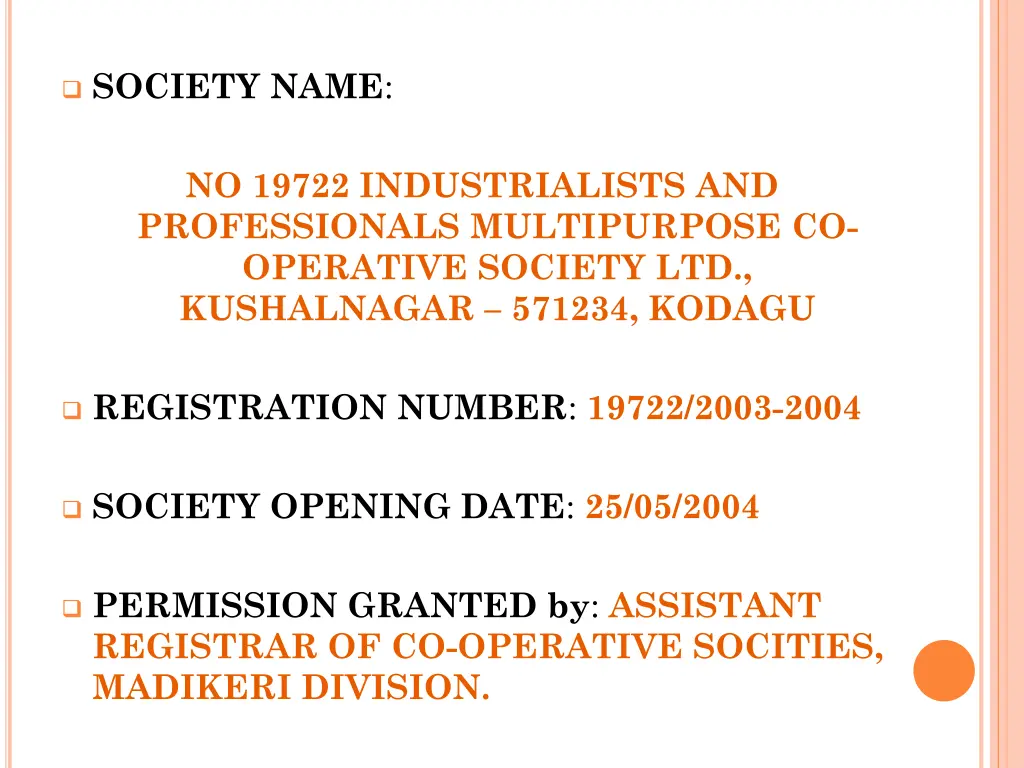 society name