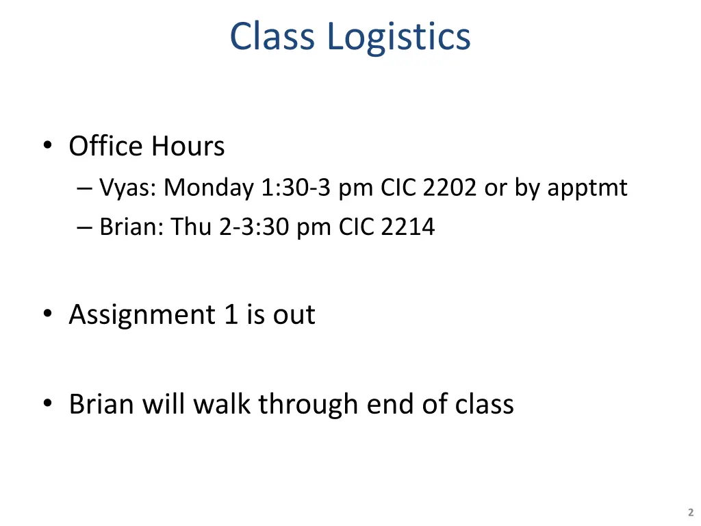 class logistics