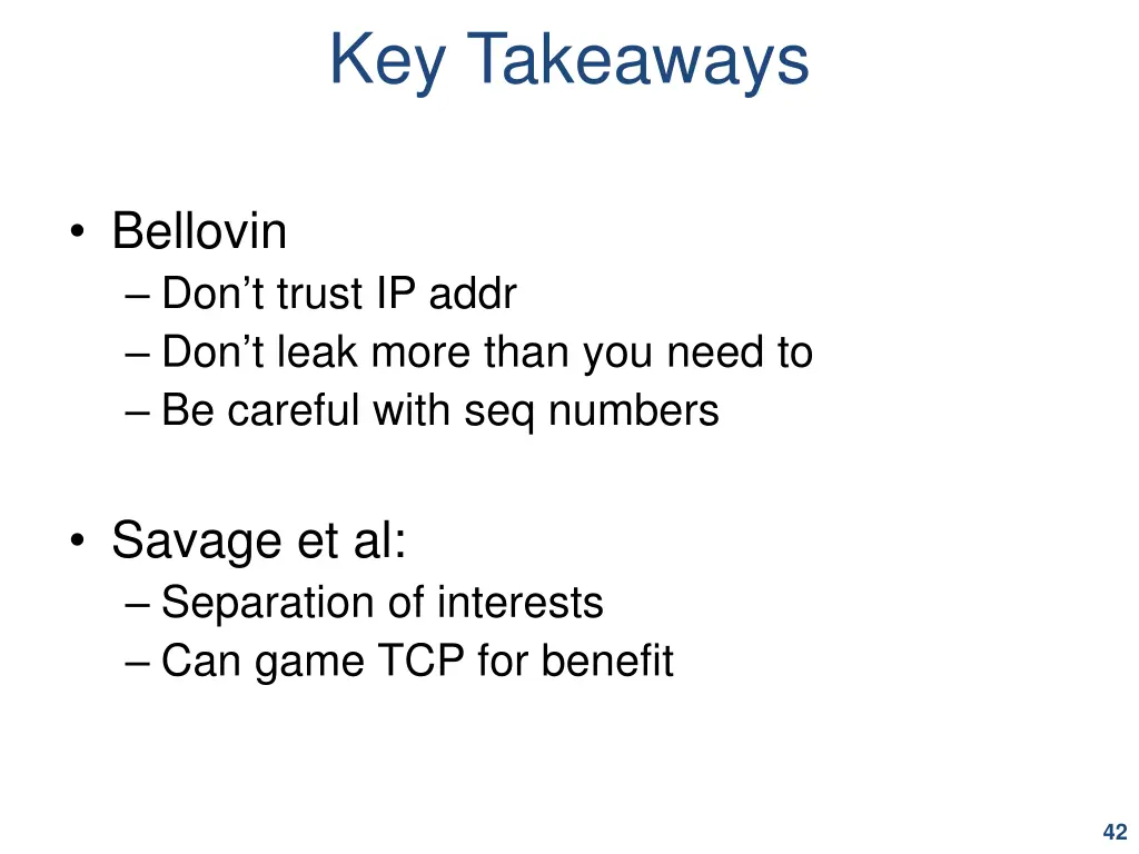 key takeaways