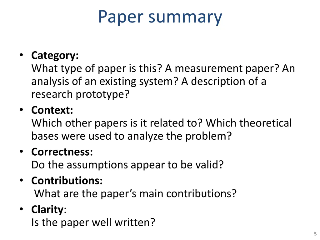 paper summary