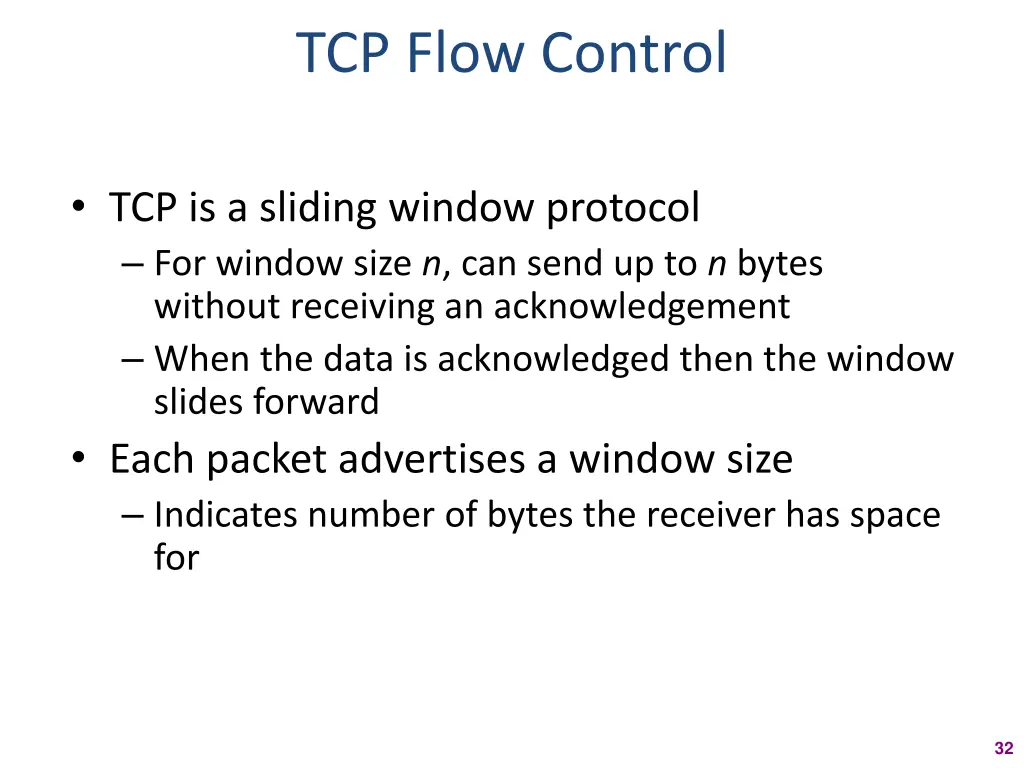 tcp flow control
