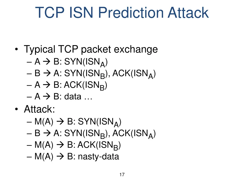 tcp isn prediction attack