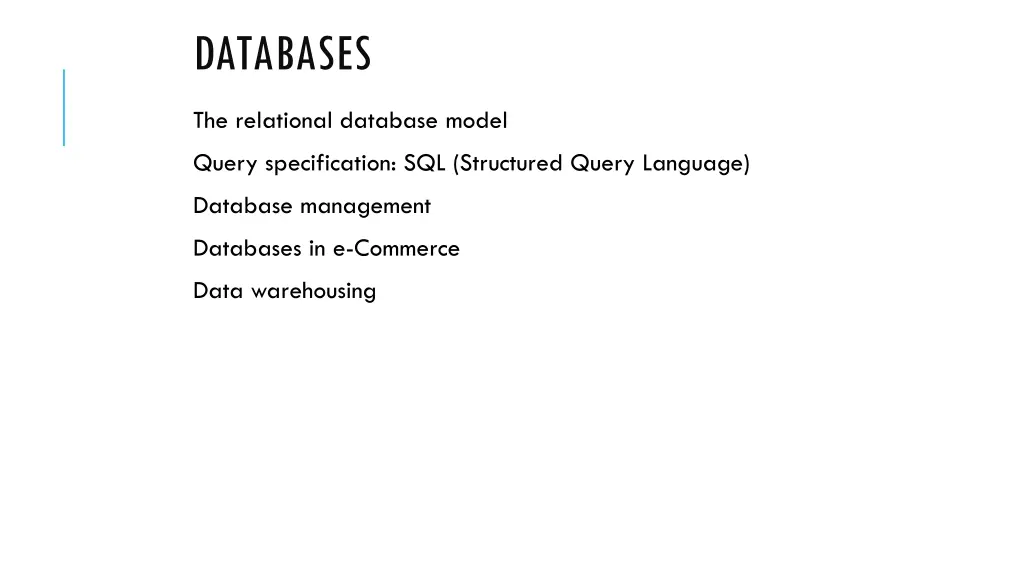 databases