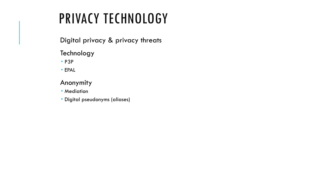 privacy technology