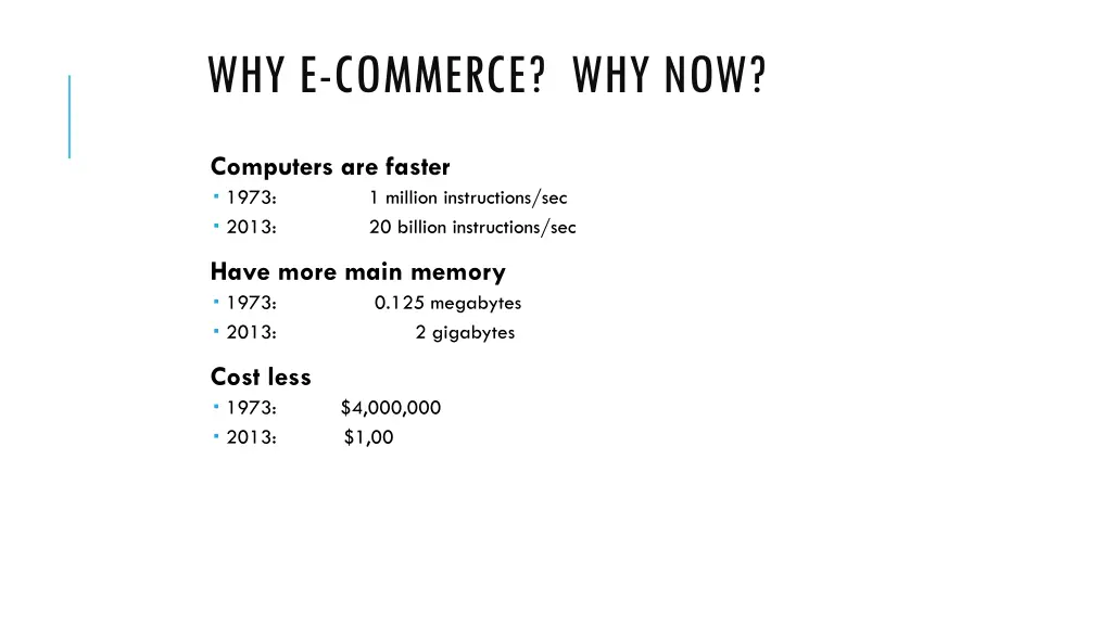 why e commerce why now