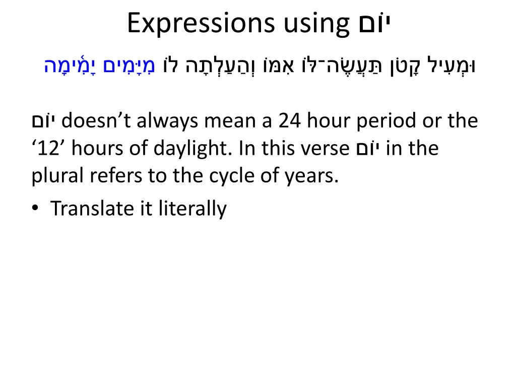 expressions using