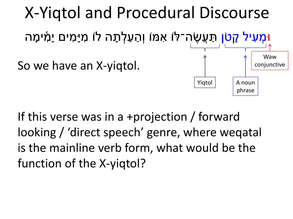 x yiqtol and procedural discourse 3