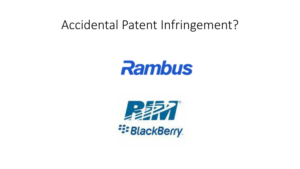 accidental patent infringement