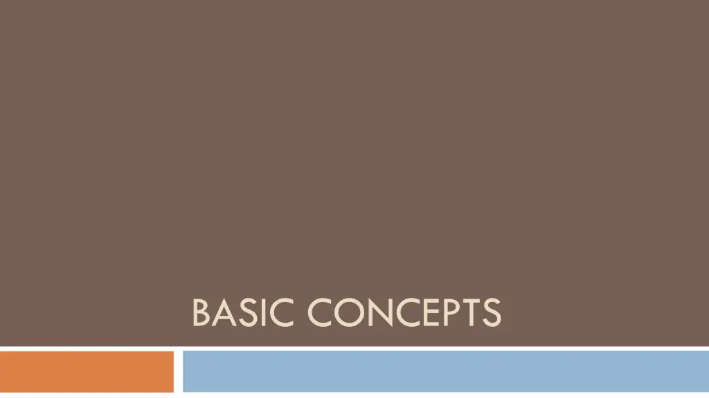 basic concepts