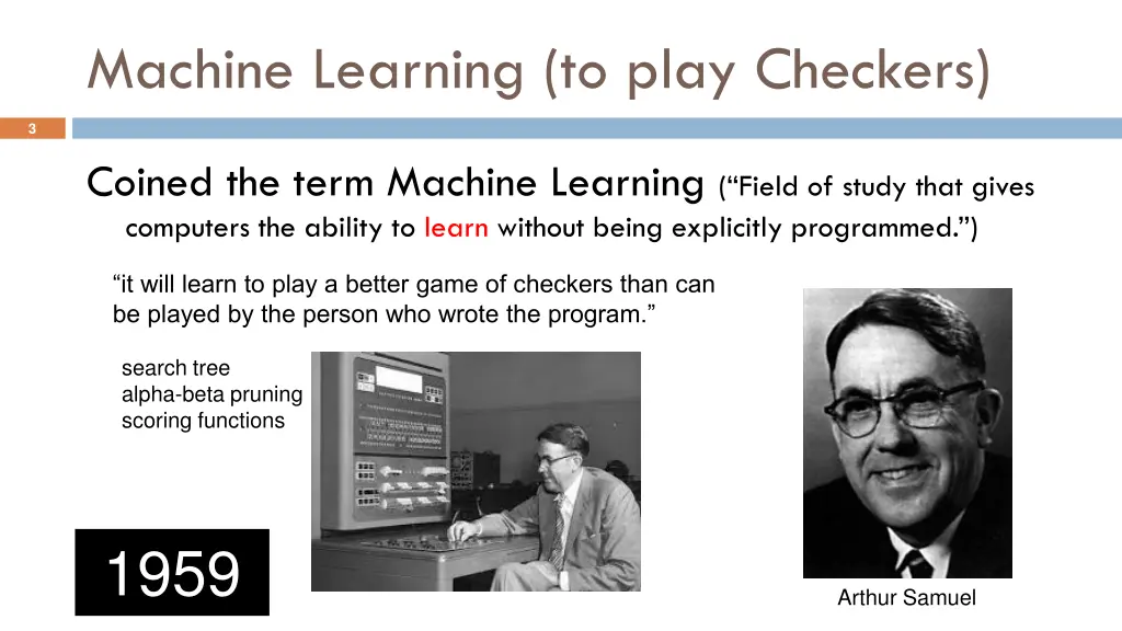 machine learning to play checkers