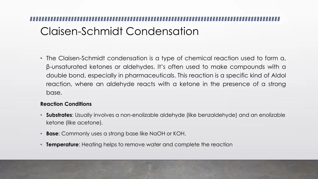 claisen schmidt condensation