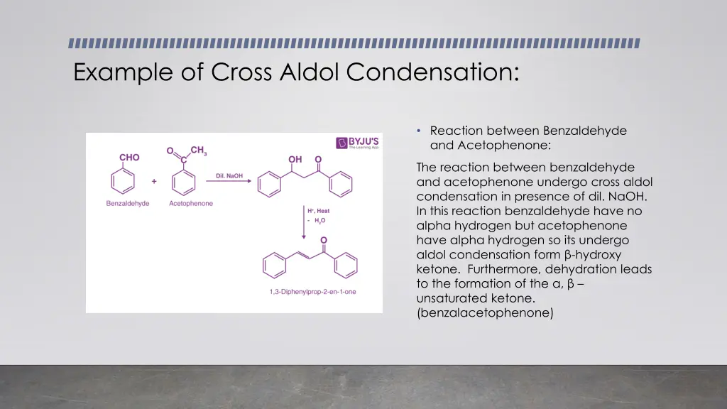 example of cross aldol condensation