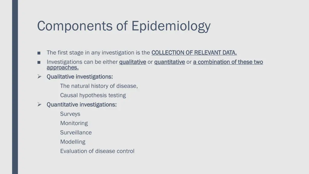 components of epidemiology