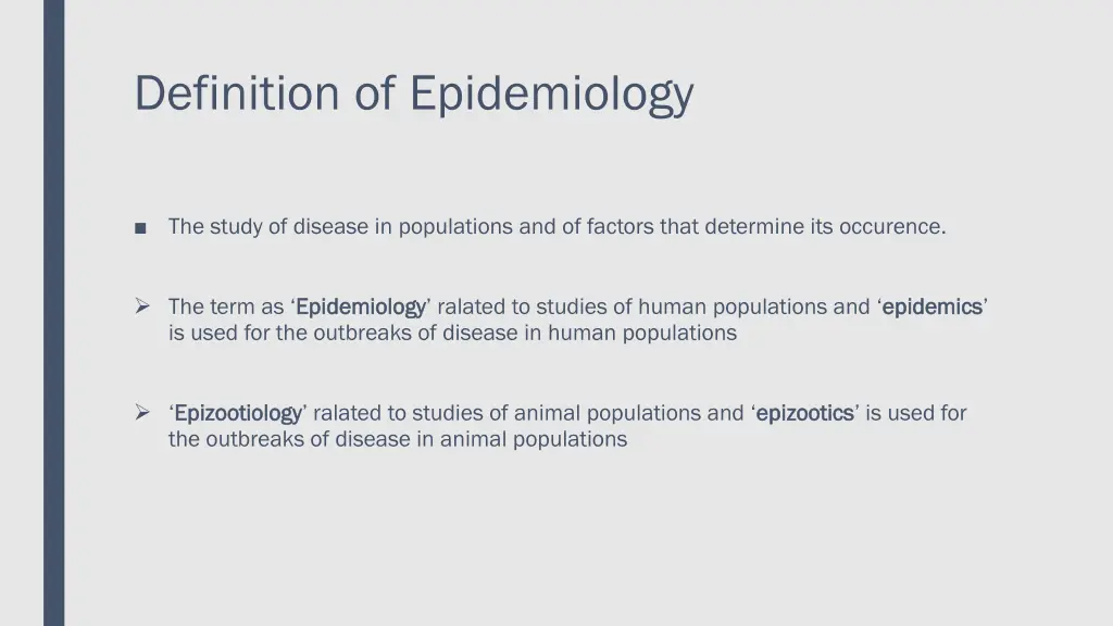 definition of epidemiology