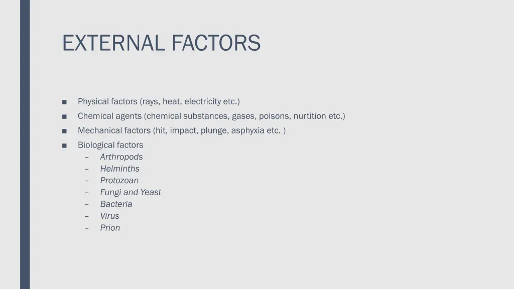 external factors