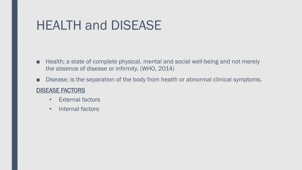 health and disease