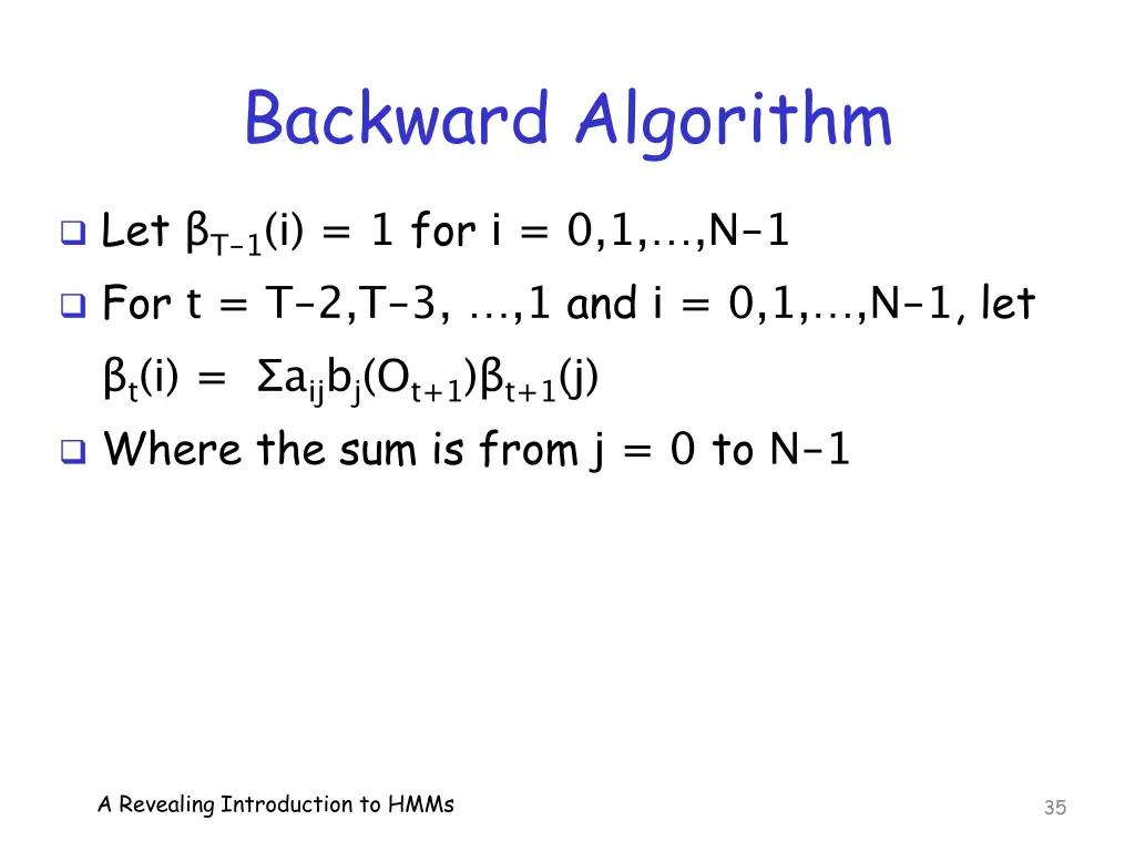 backward algorithm 1