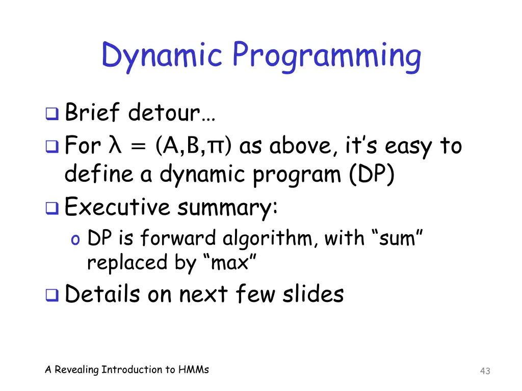 dynamic programming