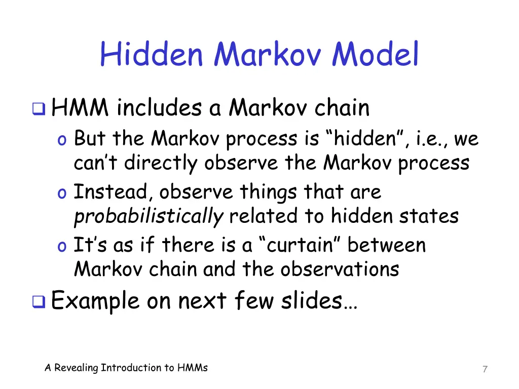 hidden markov model